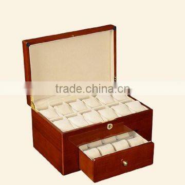 custom wooden watch boxes/watch packaging box wholesale with good quality, box watch with 20 compartments for home use