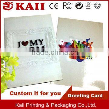 hot selling white delicate handmade decorative greeting card printing manufacturer in China
