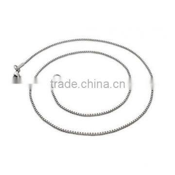 Stainless Steel Box Chain Necklace (MA012903)