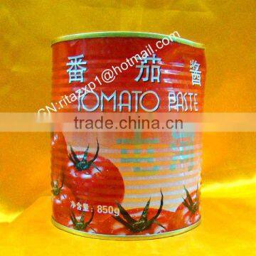 canned tomato paste,2.2kg*6tins,brix28-30