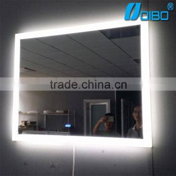 led lighted aluminum framed bathroom mirrors