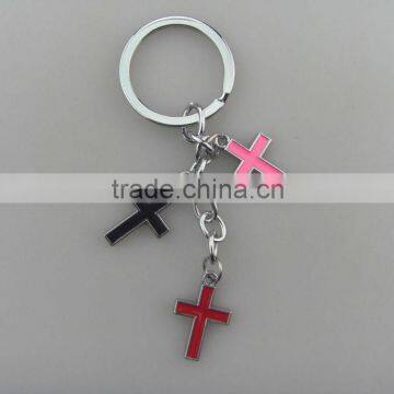 Zinc Alloy Cross Keychain