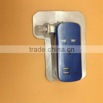 1.5M Cable 2.1A Output Protective Universal Dual USB Power Socket With UK Plug photo-3
