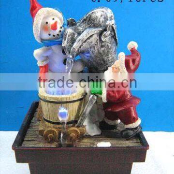 Polyresin Christmas fountain with Led light(Christmas decoration,home decoration,holiday gifts,resinic crafts)