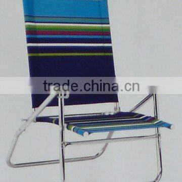 Aluminum folding leisure chair with wooden armrest