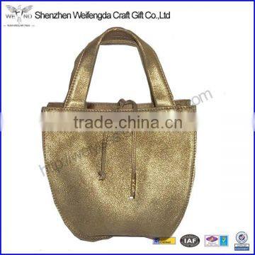 Mini gold metallic pu leather pouch bag makeup bag coin purse
