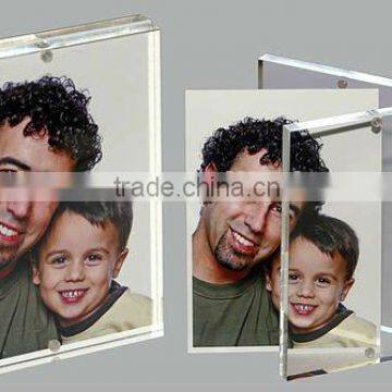 Customizable clear acrylic photo frame