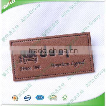 Wholesale custom embossed leather patches label
