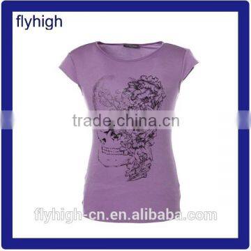 Jewelled Skull Printing Cheap Custom T Shirts photo-2