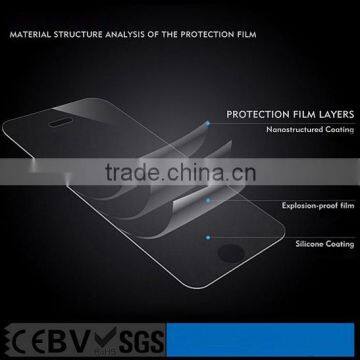 2.5D 0.33mm mobile phone tempered glass screen protector for iphone 6/6s