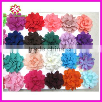 2.5" Chiffon flower, chiffon fabric flower for hair, chiffon fabric flower