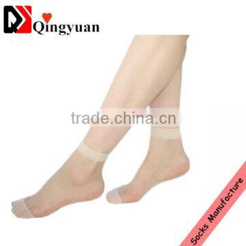 soft fancy design transparent invisibility silk socks for women