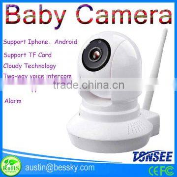 Support Mobilephone View and speak baby camera install on home and room