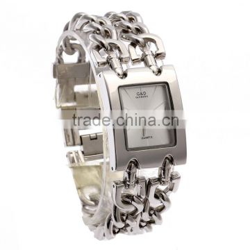 Women's Chain Stainless Steel Watch Quartz Womens Wrist Watch Silver