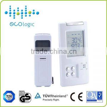 Wireless professional weather station with large LCD display and receive up to 4 channel transmitters