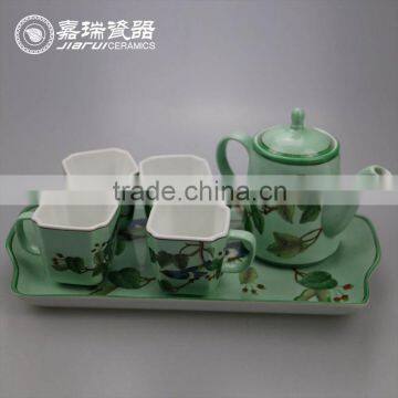 Chinese hand painted ceramic & porcelain tea sets