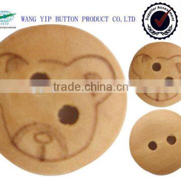13mm fashion decorative wood button for kids