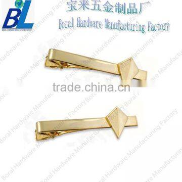 Removable magnetic metal masonic tie clip with gold plating