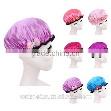 Promotional Purple Color Customized Shower Cap