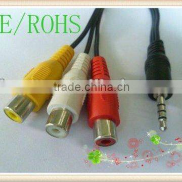 DC 3.5 M TO 3RCA FEMALE CABLE