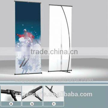 X stand/ L shape custom standing banner size