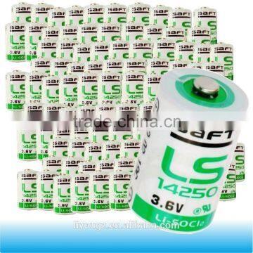 100PCS SAFT LS14250 1/2 AA Size 3.6V 1200 mAh Li-SOCl2 Lithium-Thionyl Chloride