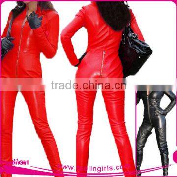 No MOQ Popular Sexy Leather Bodysuit For Women Jumpsuits photo-2