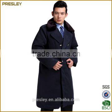High Quality Custom Winter Long Padded Jakcet Military Security Uniform Overcoat photo-2