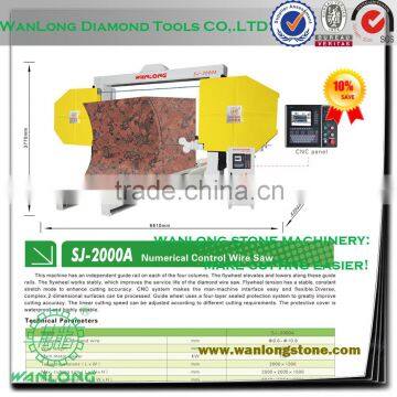 SJ-2000A Numerical Control Wire Saw for limestone block and edge cutting