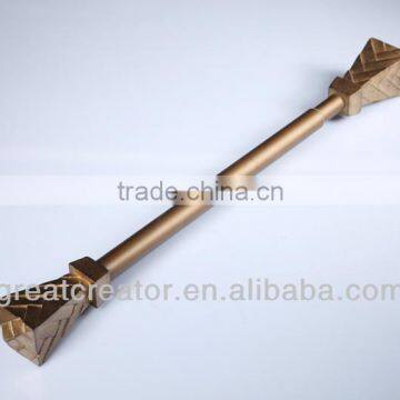 Home Decor Window Curtain Rods With Pewter Monument Resin Finials photo-5