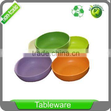 Biodegradable Eco Friendly Bamboo Fiber Tableware Large 5 Inch Round Picnic Bowl Set in Gift Box photo-2