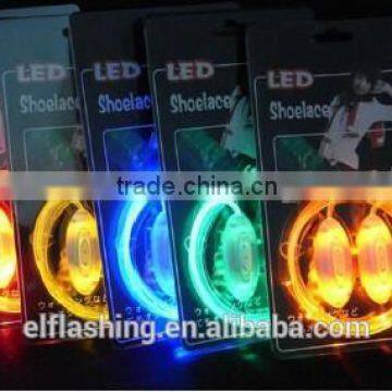 2015 led Shoelace super brightness and colorful led shoelace multi color led shoelace