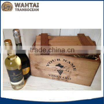 personalised wine wooden crate storage box with lid