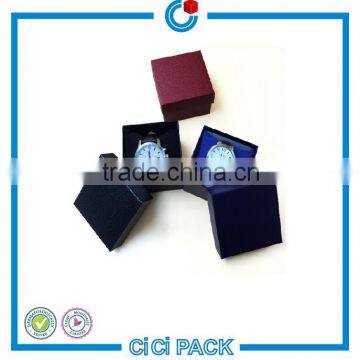 Wholesale color difference packaging rigid material lid/base luxury gift box for watches                        
                                                                                Supplier's Choice