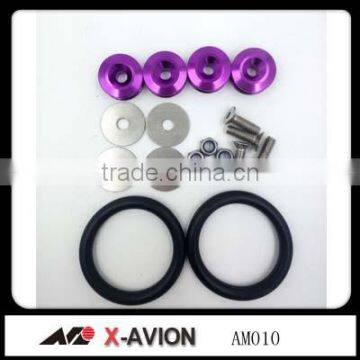 Purple Color Aluminum Car Bumper Fender Quick Release Fasteners