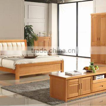Modern Hot Sale Solid Wood Double Bed