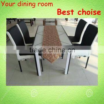 Modern minimalist glass dinette table four chairs combination small apartment dining table dining table