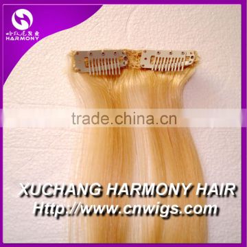 Quality single clip in hair extension/one piece clip in human hair extensions/one piece clip in curly hair extension