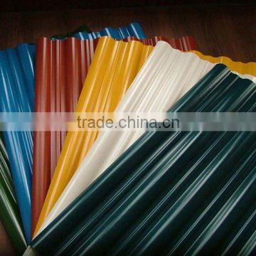 Color coated corrugated steel sheet