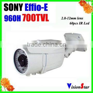 Outdoor CCTV Camera 1/3" SONY Effio-E 700TVL Varifocal 2.8-12mm Lens IR Waterproof Camera Vision Star