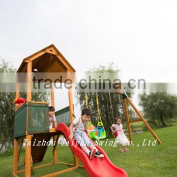 Garden Wooden Play Centre with Slide