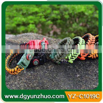 Wholesale Paracord Survival Bracelet with Fire Steel, survival paracord bracelets