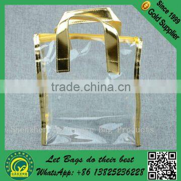 Hot sale transparent pvc shopping bag,recycled transparent pvc bag