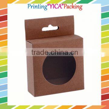 custom print natural recyclable small brown kraft paper box wholesale