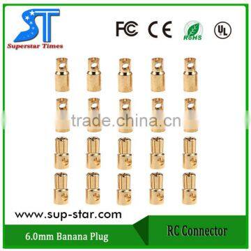 6.0mm High Voltage Banana Plug Connectors Male Female for RC Motor ESC Battery Part