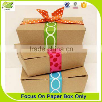 custom luxury small kraft paper food box packaging