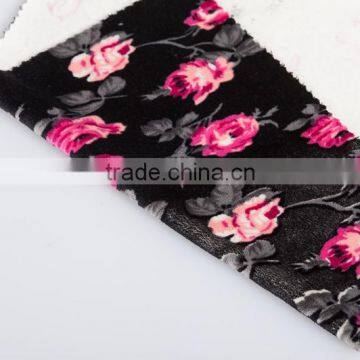 100% polyester knitting soft velvet printing fabric short velvet printing home textile upholstery fabric