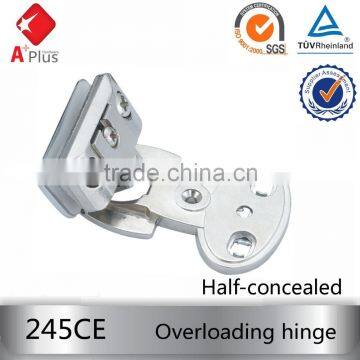 180 degree half concealed overloading glass door hinge