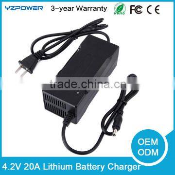 Factory Wholesale Portable Recharge Car Charger 4.2V 20A Lithium ion Battery Charger E-bike CE ROHS