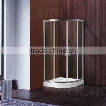 6mm clean grass, aluminum frame cured sliding door/shower door